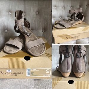 Koolaburra by UGG Suede Wedge Sandals - Size 9